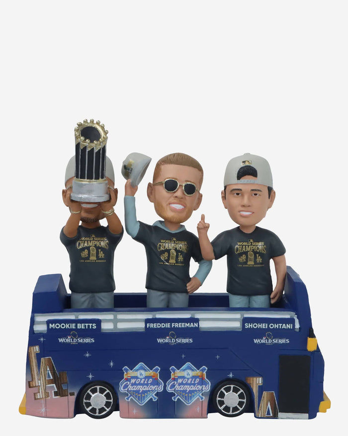 Los Angeles Dodgers 2024 World Series Champions Parade Mini Bobblehead Scene FOCO - FOCO.com