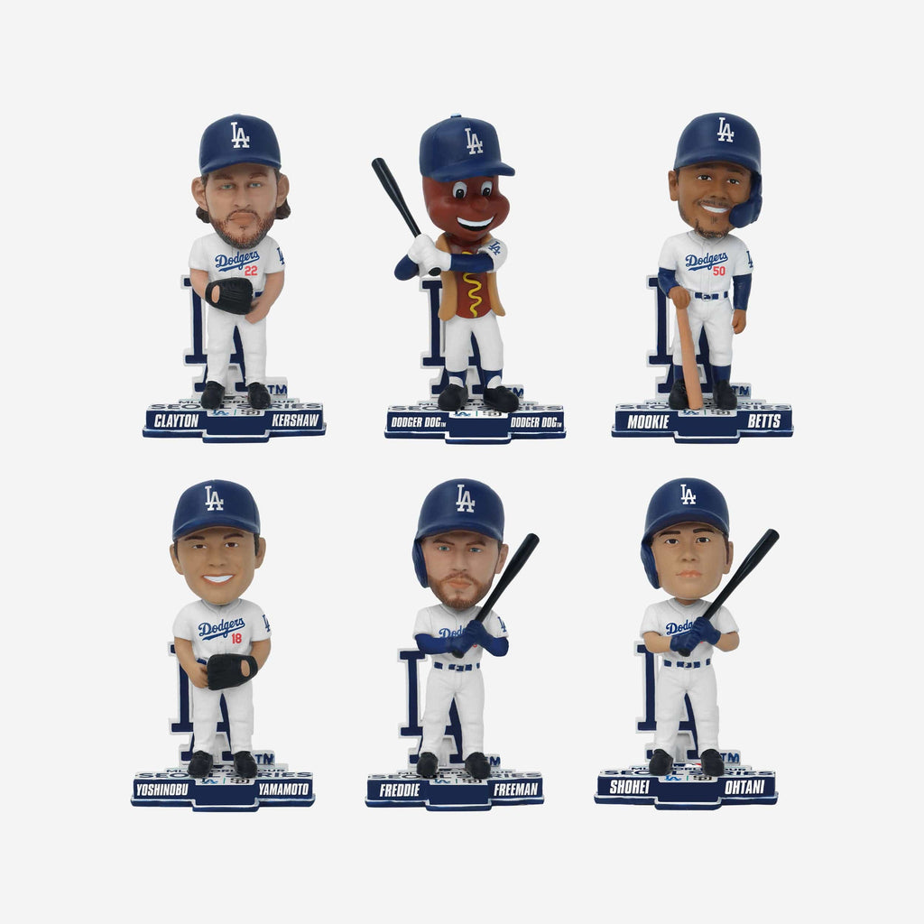 Los Angeles Dodgers 2024 Seoul Series Mini Bobblehead Boxed Set FOCO - FOCO.com