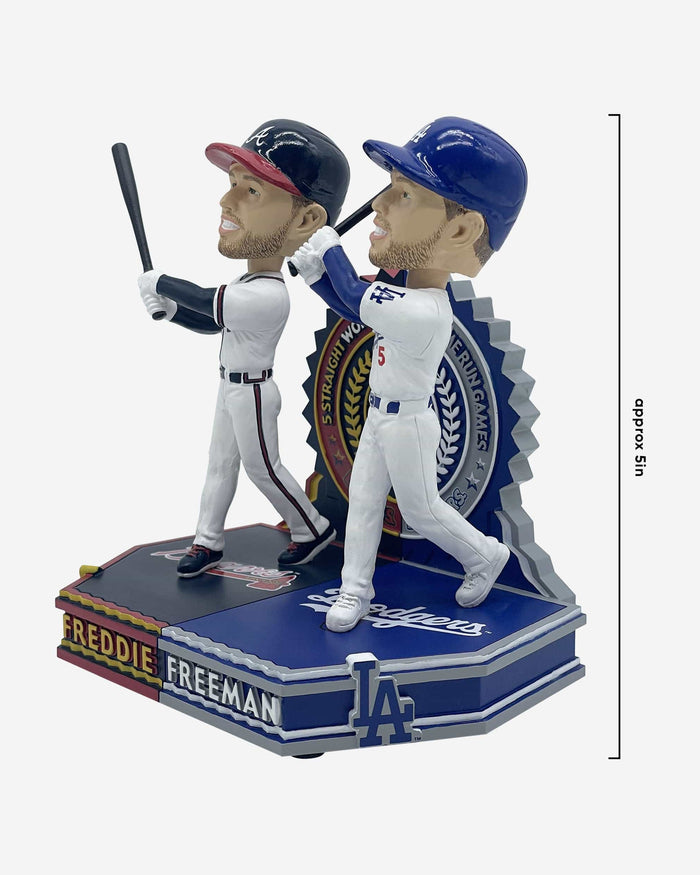 Freddie Freeman Los Angeles Dodgers & Atlanta Braves 5 Home Runs of Freddie's Dual Bobblehead FOCO - FOCO.com