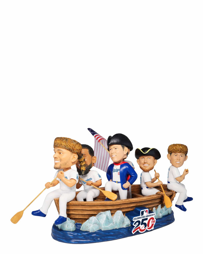 Los Angeles Dodgers America's 250th Anniversary Crossing the Delaware Mini Bobblehead Scene