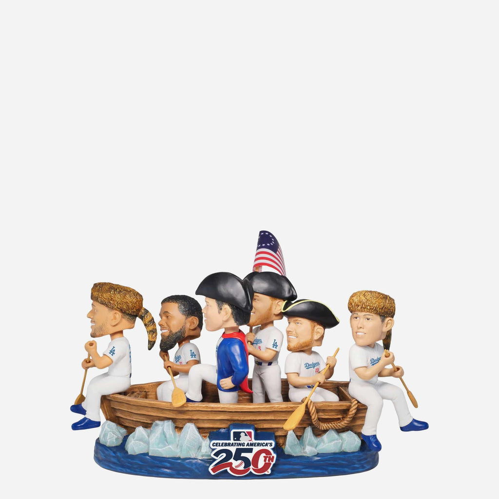 Los Angeles Dodgers America's 250th Anniversary Crossing the Delaware Mini Bobblehead Scene FOCO - FOCO.com