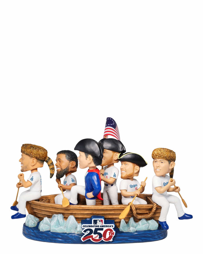 Los Angeles Dodgers America's 250th Anniversary Crossing the Delaware Mini Bobblehead Scene
