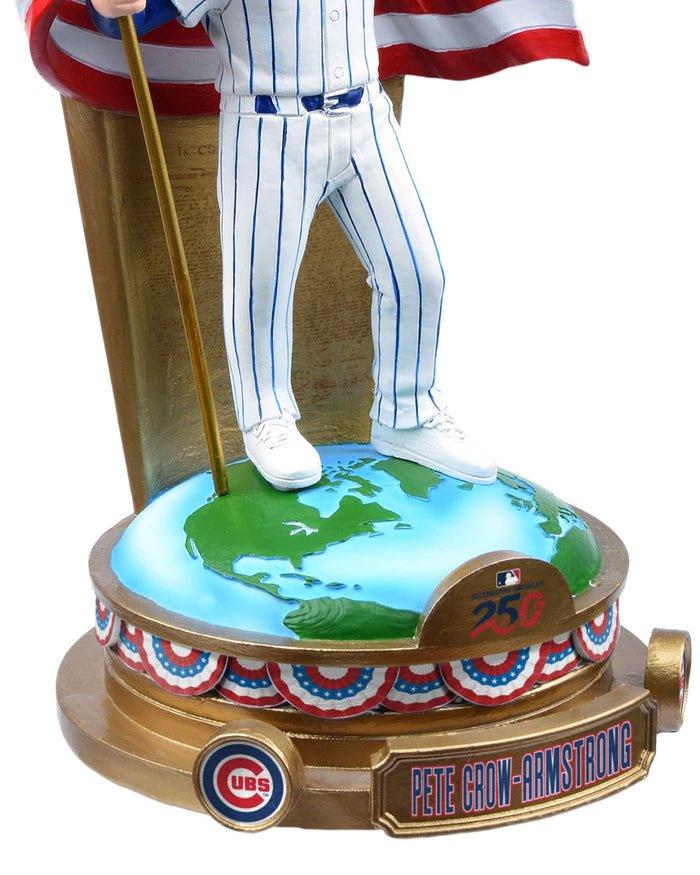 Pete Crow-Armstrong Chicago Cubs America's 250th Anniversary Flag Bobblehead FOCO - FOCO.com