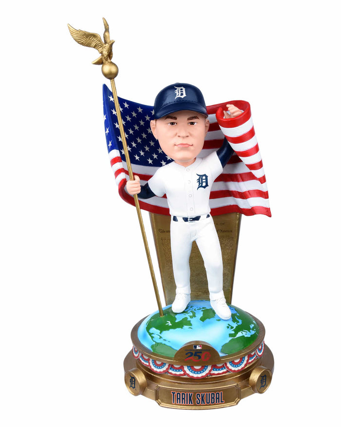 Tarik Skubal Detroit Tigers America's 250th Anniversary Flag Bobblehead FOCO - FOCO.com