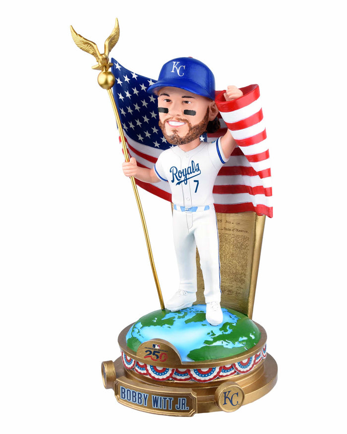 Bobby Witt Jr Kansas City Royals America's 250th Anniversary Flag Bobblehead FOCO - FOCO.com