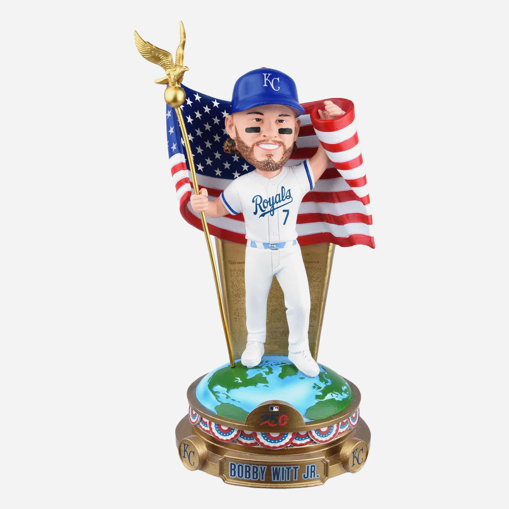 Bobby Witt Jr Kansas City Royals America's 250th Anniversary Flag Bobblehead FOCO - FOCO.com