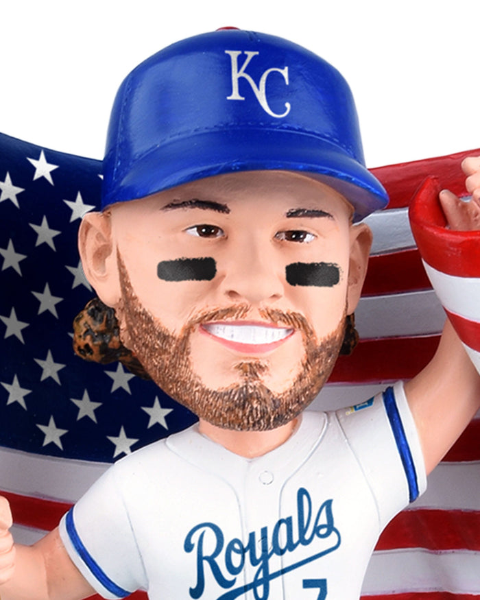 Bobby Witt Jr Kansas City Royals America's 250th Anniversary Flag Bobblehead FOCO - FOCO.com