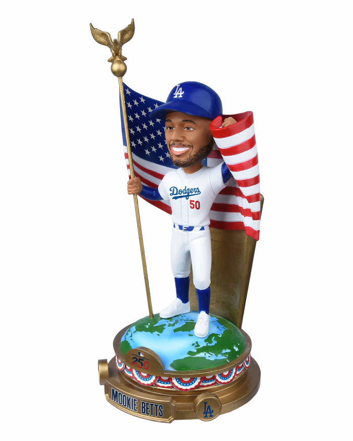 Mookie Betts Los Angeles Dodgers America's 250th Anniversary Flag Bobblehead FOCO - FOCO.com