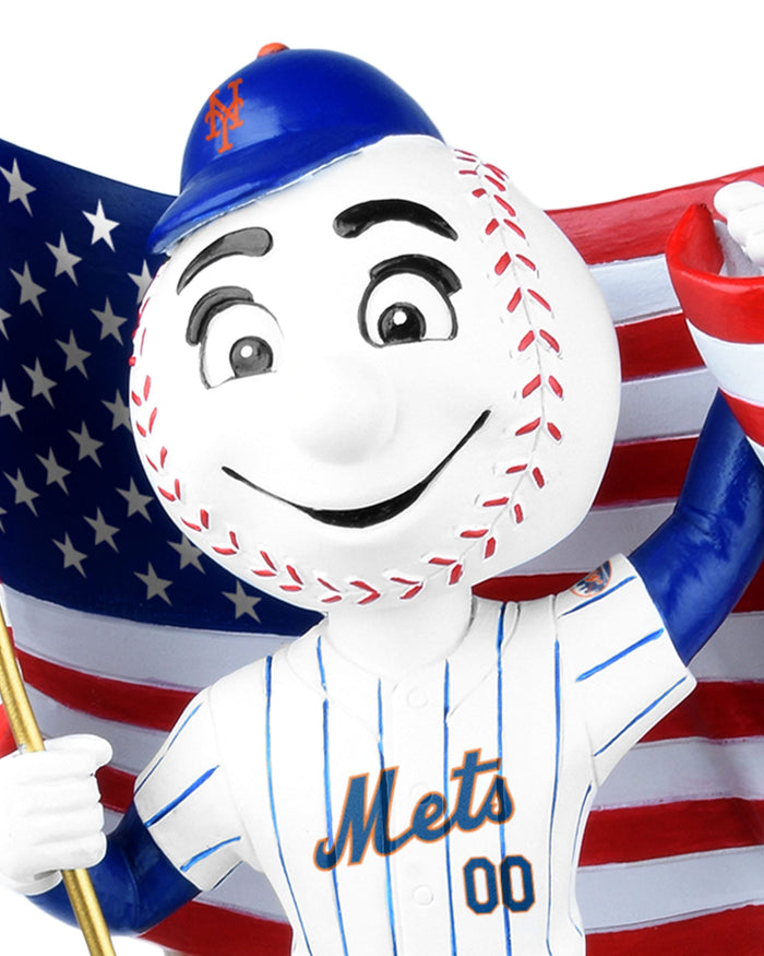 Mr Met New York Mets America's 250th Anniversary Flag Mascot Bobblehead FOCO - FOCO.com