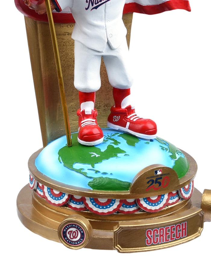 Screech Washington Nationals America's 250th Anniversary Flag Mascot Bobblehead FOCO - FOCO.com