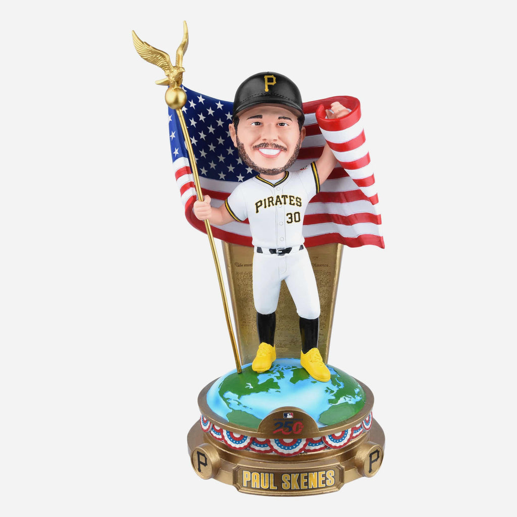 Paul Skenes Pittsburgh Pirates America's 250th Anniversary Flag Bobblehead FOCO - FOCO.com