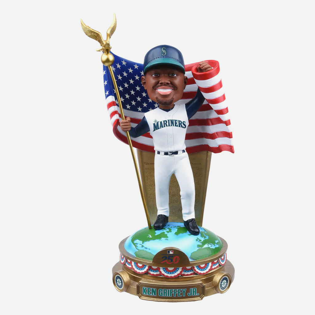 Ken Griffey Jr Seattle Mariners America's 250th Anniversary Flag Bobblehead FOCO - FOCO.com