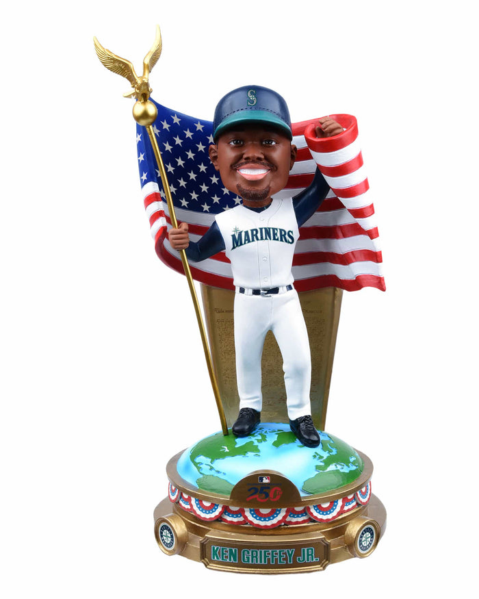 Ken Griffey Jr Seattle Mariners America's 250th Anniversary Flag Bobblehead FOCO - FOCO.com