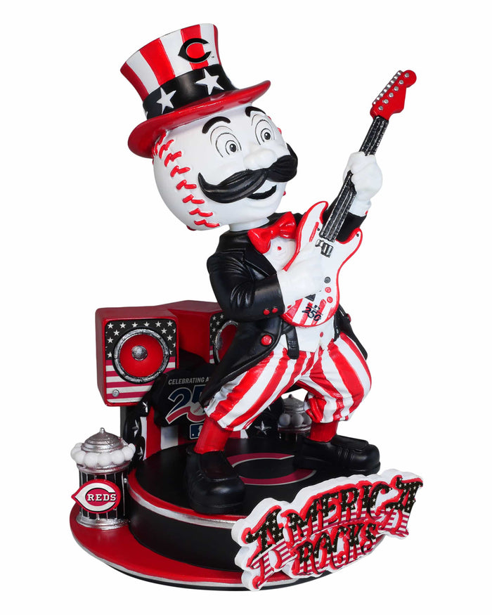 Mr Redlegs Cincinnati Reds America's 250th Anniversary Star Spangled Banner Sound Chip Mascot Bobblehead