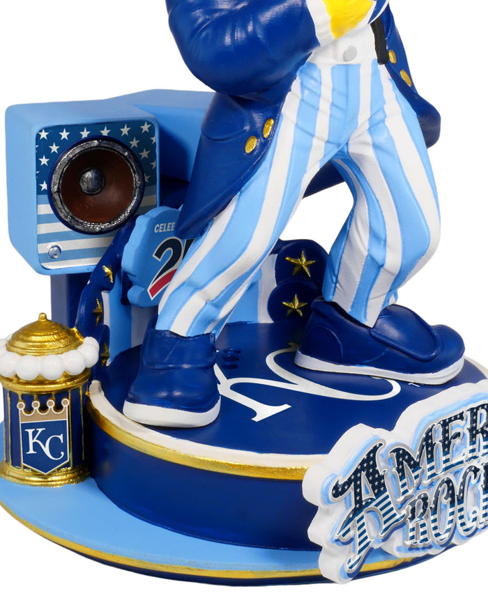Sluggerrr Kansas City Royals America's 250th Anniversary Star Spangled Banner Sound Chip Mascot Bobblehead
