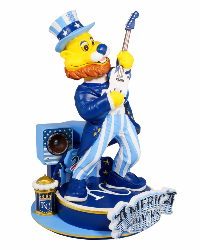 Sluggerrr Kansas City Royals America's 250th Anniversary Star Spangled Banner Sound Chip Mascot Bobblehead