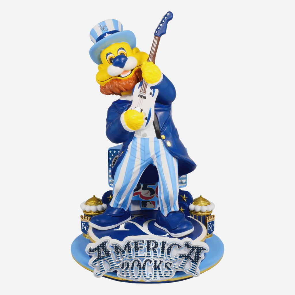 Sluggerrr Kansas City Royals America's 250th Anniversary Star Spangled Banner Sound Chip Mascot Bobblehead FOCO - FOCO.com