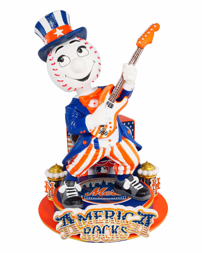 Mr Met New York Mets America's 250th Anniversary Star Spangled Banner Sound Chip Mascot Bobblehead