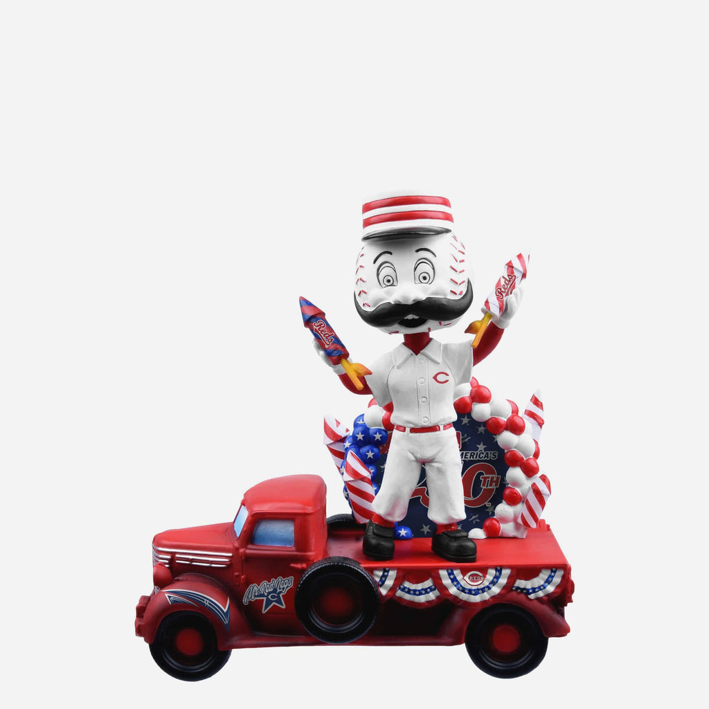 Mr Redlegs Cincinnati Reds America's 250th Anniversary Parade Float Mascot Bobblehead FOCO - FOCO.com