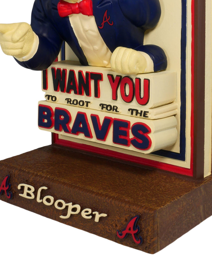 Blooper Atlanta Braves America's 250th Anniversary Uncle Sam Mascot Bobblehead