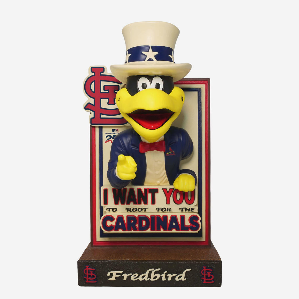 Fredbird St Louis Cardinals America's 250th Anniversary Uncle Sam Mascot Bobblehead FOCO - FOCO.com