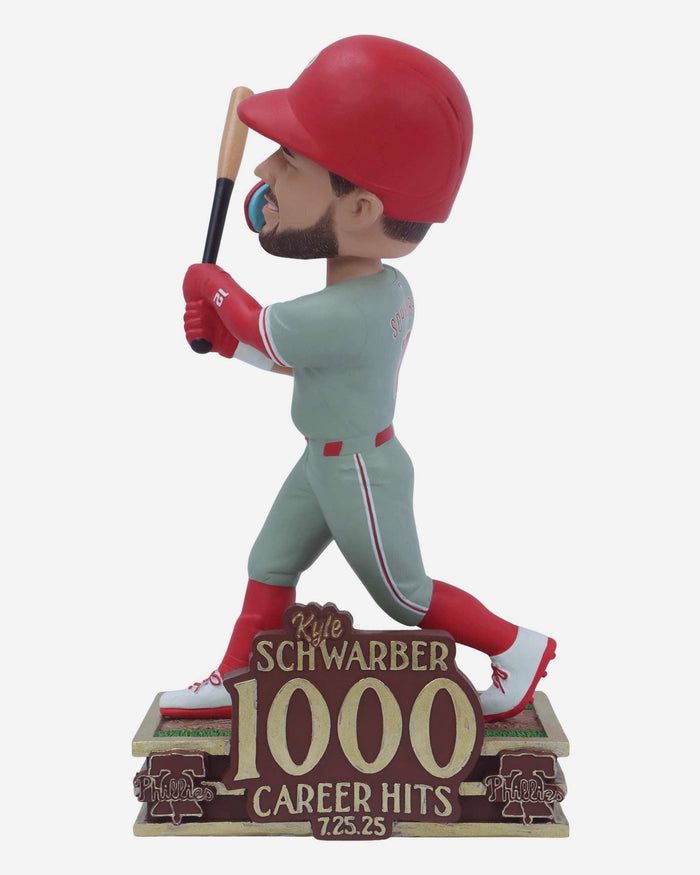 Kyle Schwarber Philadelphia Phillies 1,000th Career Hit Schwarbomb Milestone Bobblehead FOCO - FOCO.com