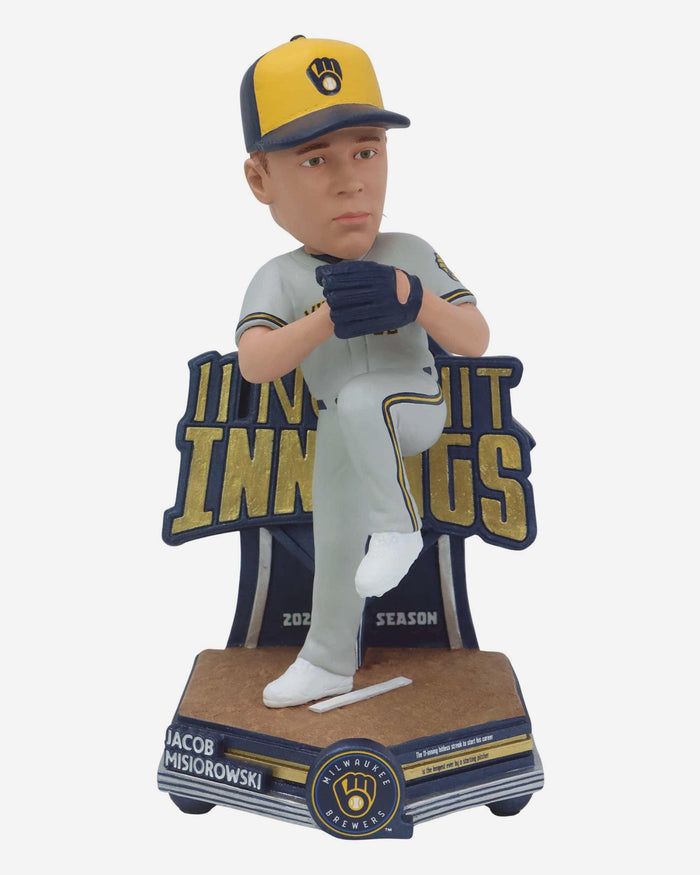 Jacob Misiorowski Milwaukee Brewers 11 No-Hit Innings Career Start Bobblehead FOCO - FOCO.com
