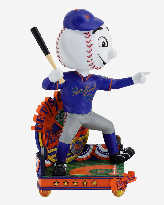Mr Met New York Mets Blue Alternate Uniform Mascot Bobblehead FOCO - FOCO.com