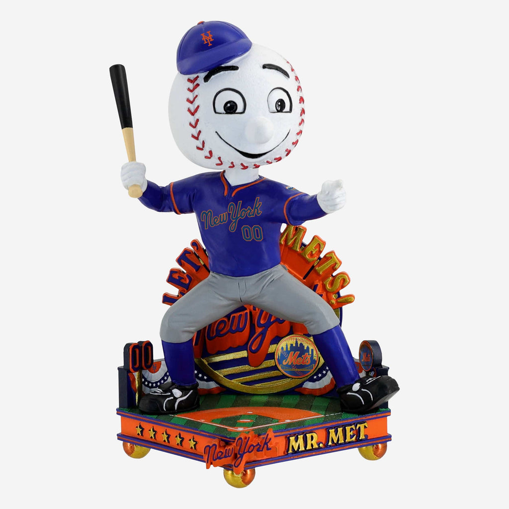 Mr Met New York Mets Blue Alternate Uniform Mascot Bobblehead FOCO - FOCO.com