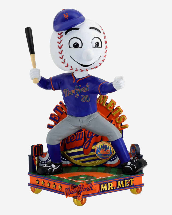 Mr Met New York Mets Blue Alternate Uniform Mascot Bobblehead FOCO - FOCO.com