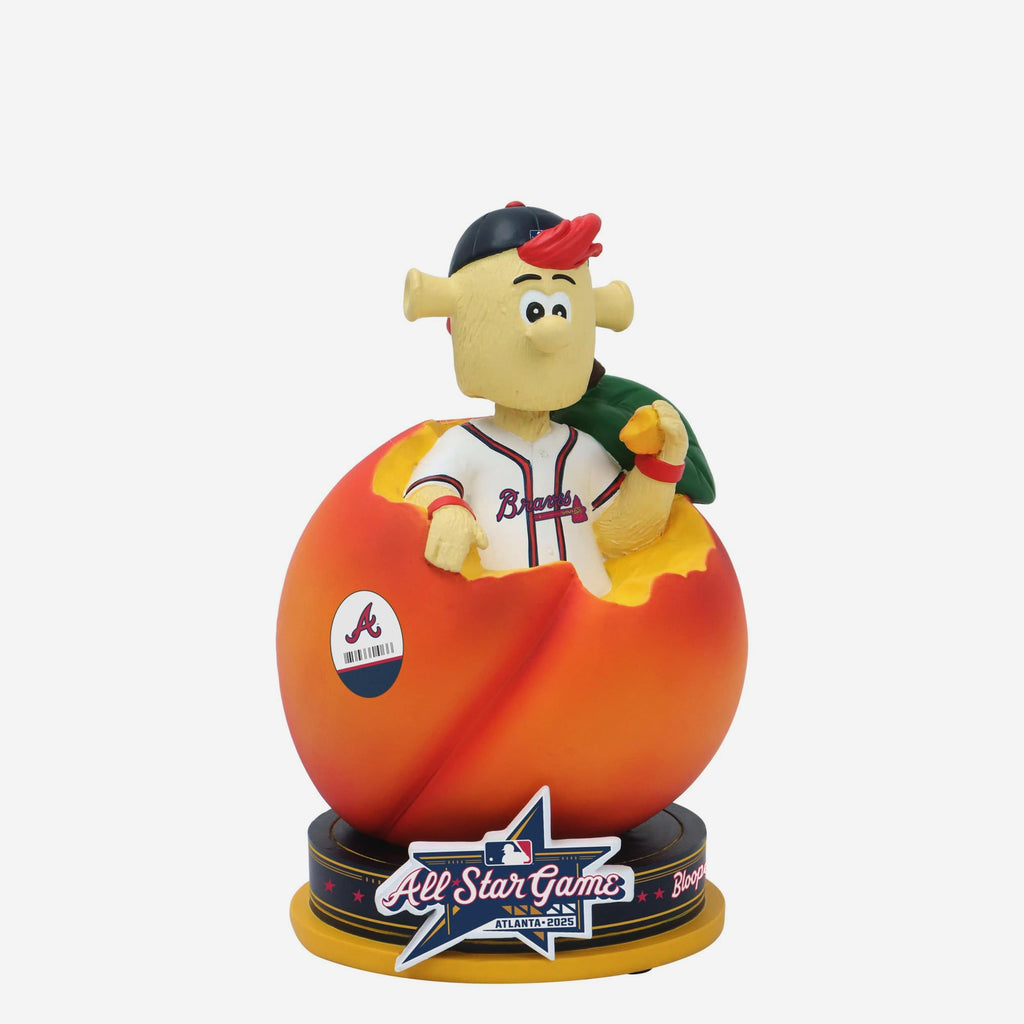 Blooper Atlanta Braves 2025 MLB All-Star Peach Mascot Mini Bobblehead Scene FOCO - FOCO.com