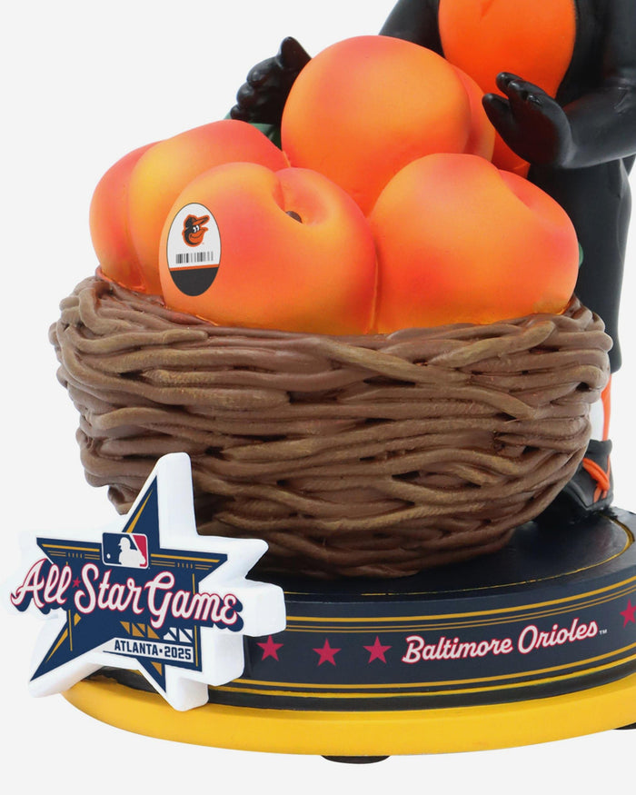 The Oriole Bird Baltimore Orioles 2025 MLB All-Star Peach Mascot Mini Bobblehead Scene FOCO - FOCO.com