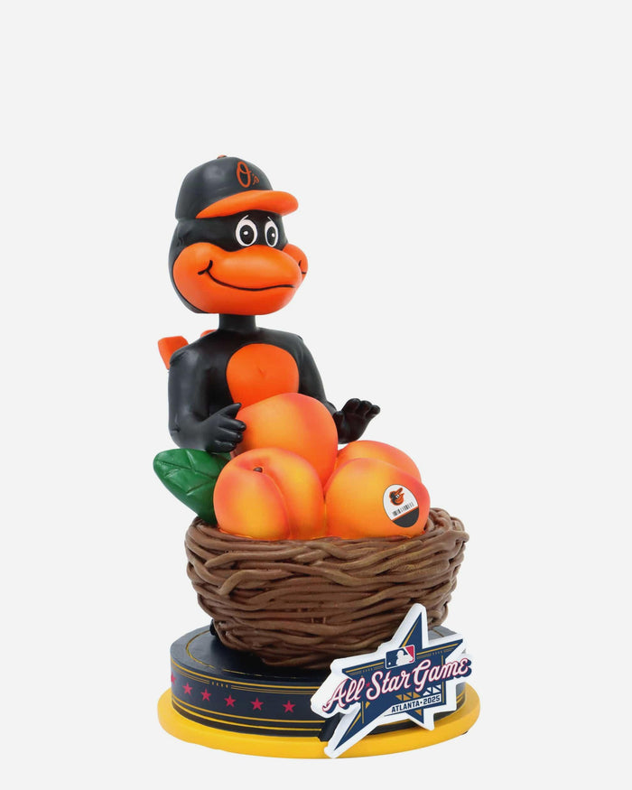 The Oriole Bird Baltimore Orioles 2025 MLB All-Star Peach Mascot Mini Bobblehead Scene FOCO - FOCO.com