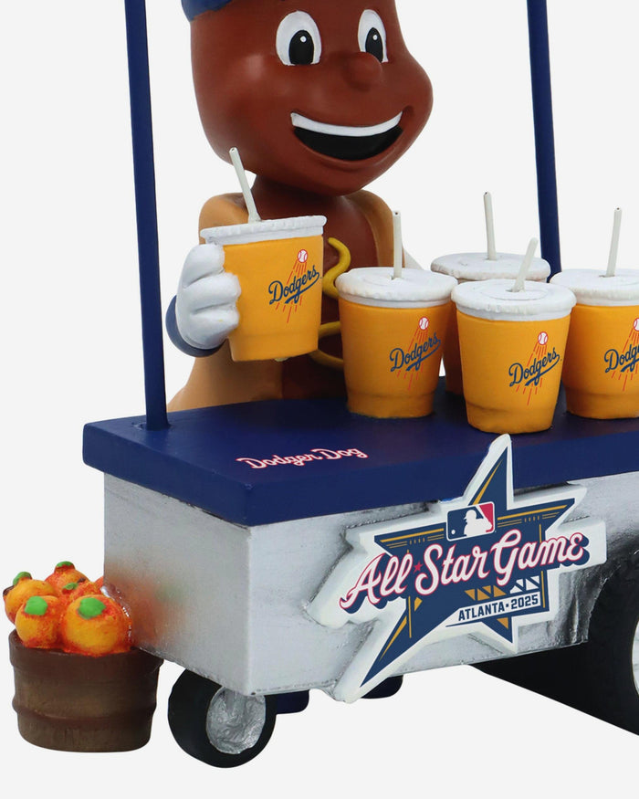 Dodger Dog Los Angeles Dodgers 2025 MLB All-Star Peach Mascot Mini Bobblehead Scene FOCO - FOCO.com