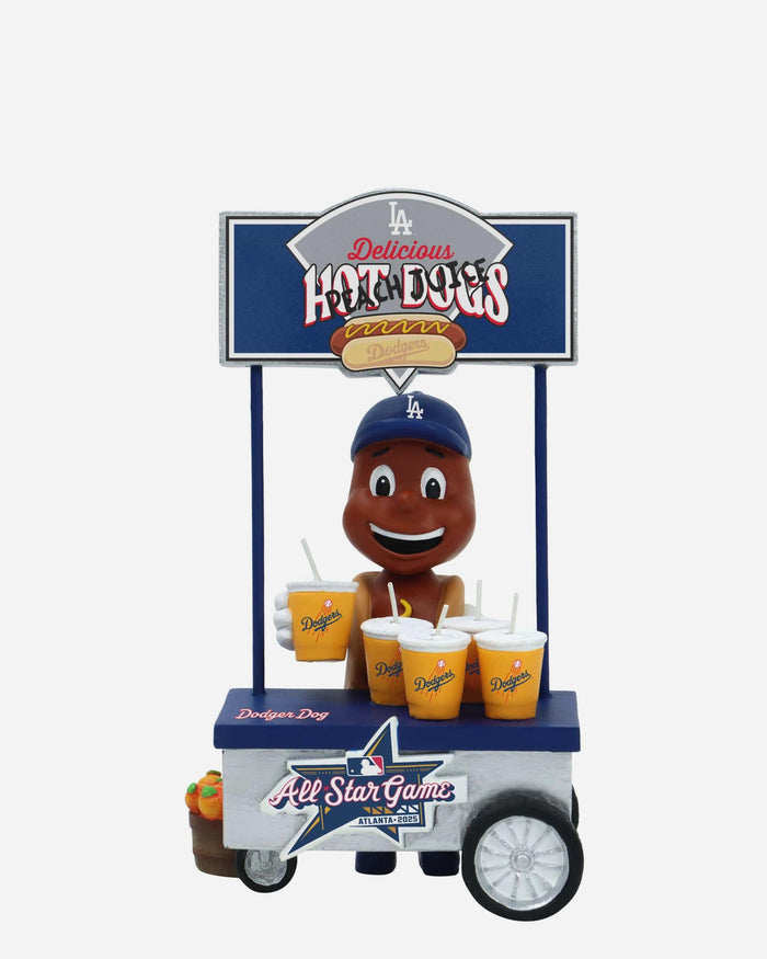 Dodger Dog Los Angeles Dodgers 2025 MLB All-Star Peach Mascot Mini Bobblehead Scene FOCO - FOCO.com