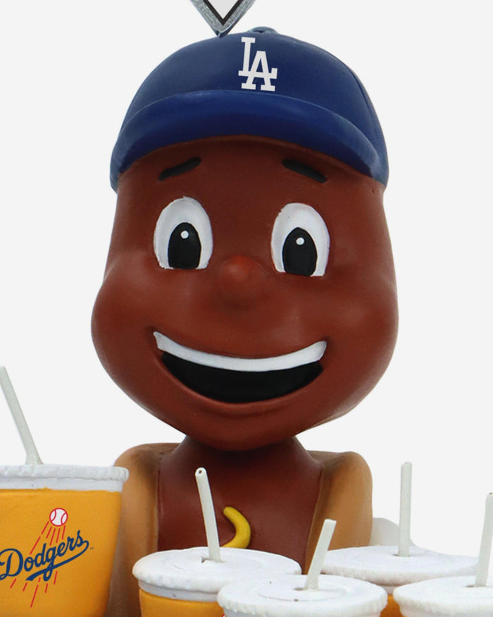 Dodger Dog Los Angeles Dodgers 2025 MLB All-Star Peach Mascot Mini Bobblehead Scene FOCO - FOCO.com