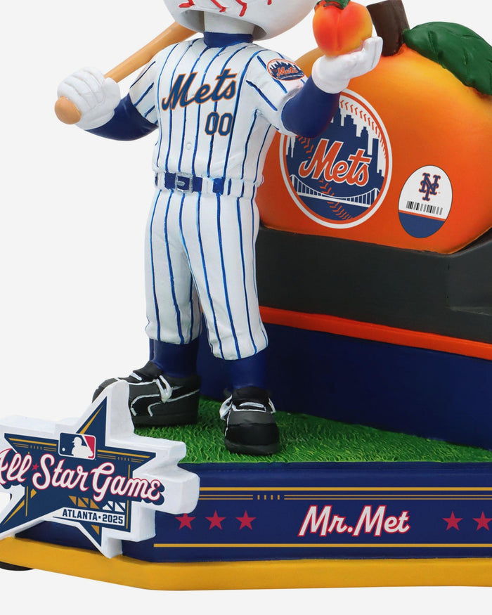 Mr Met New York Mets 2025 MLB All-Star Peach Mascot Mini Bobblehead Scene FOCO - FOCO.com