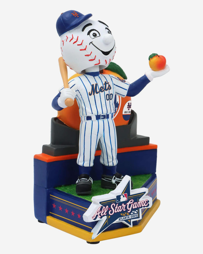 Mr Met New York Mets 2025 MLB All-Star Peach Mascot Mini Bobblehead Scene FOCO - FOCO.com