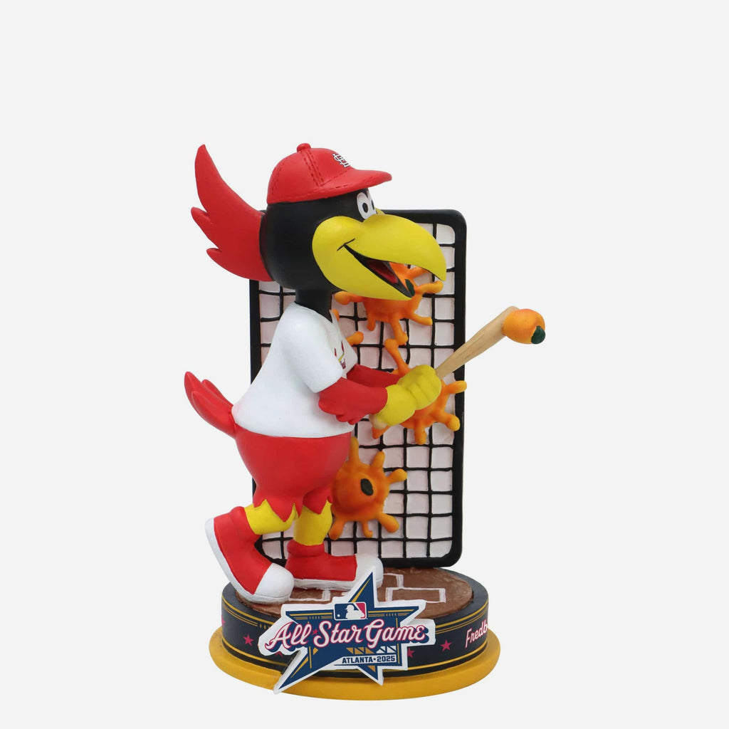 Fredbird St Louis Cardinals 2025 MLB All-Star Peach Mascot Mini Bobblehead Scene FOCO - FOCO.com