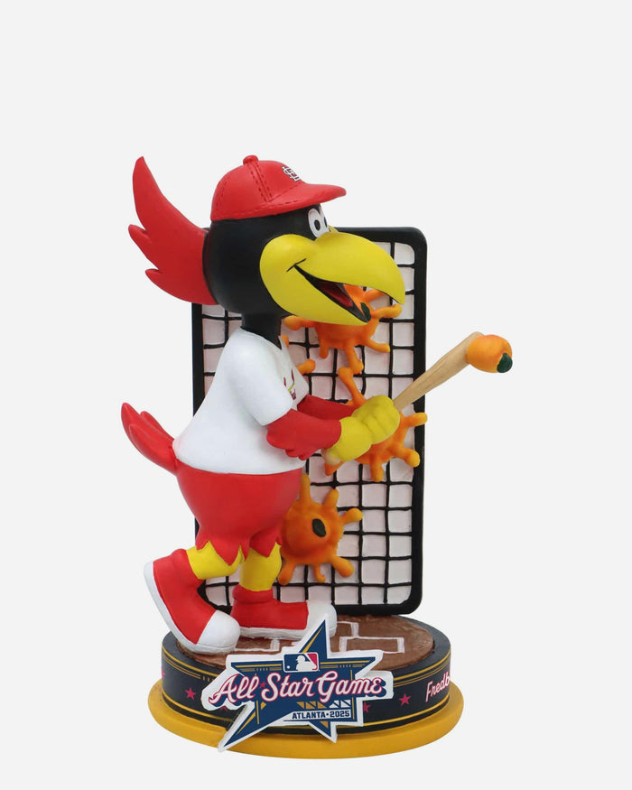 Fredbird St Louis Cardinals 2025 MLB All-Star Peach Mascot Mini Bobblehead Scene FOCO - FOCO.com