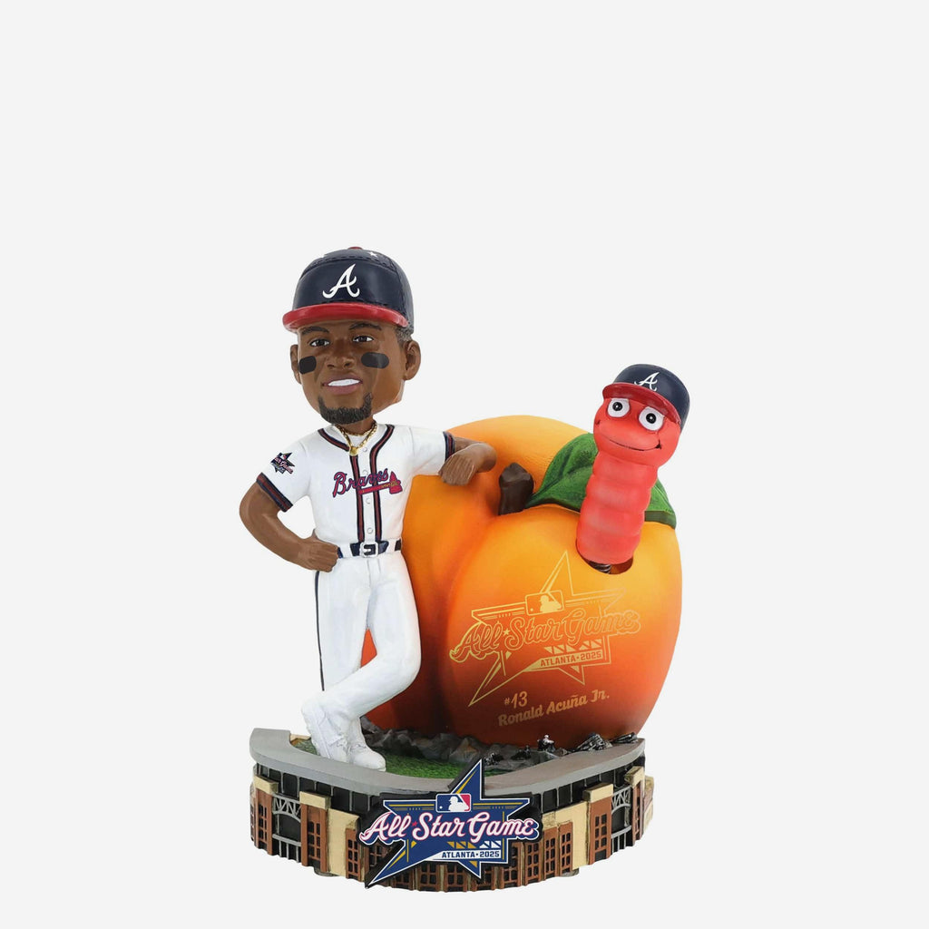 Ronald Acuna Jr Atlanta Braves 2025 MLB All-Star Peach Dual Bobblehead FOCO - FOCO.com