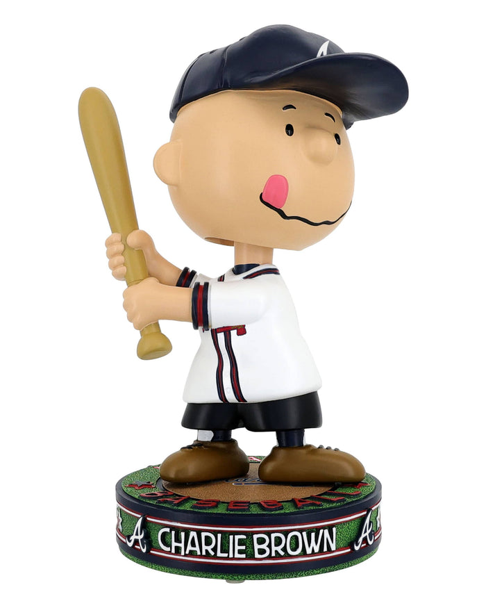 Atlanta Braves Charlie Brown Peanuts Batting Bighead Bobblehead