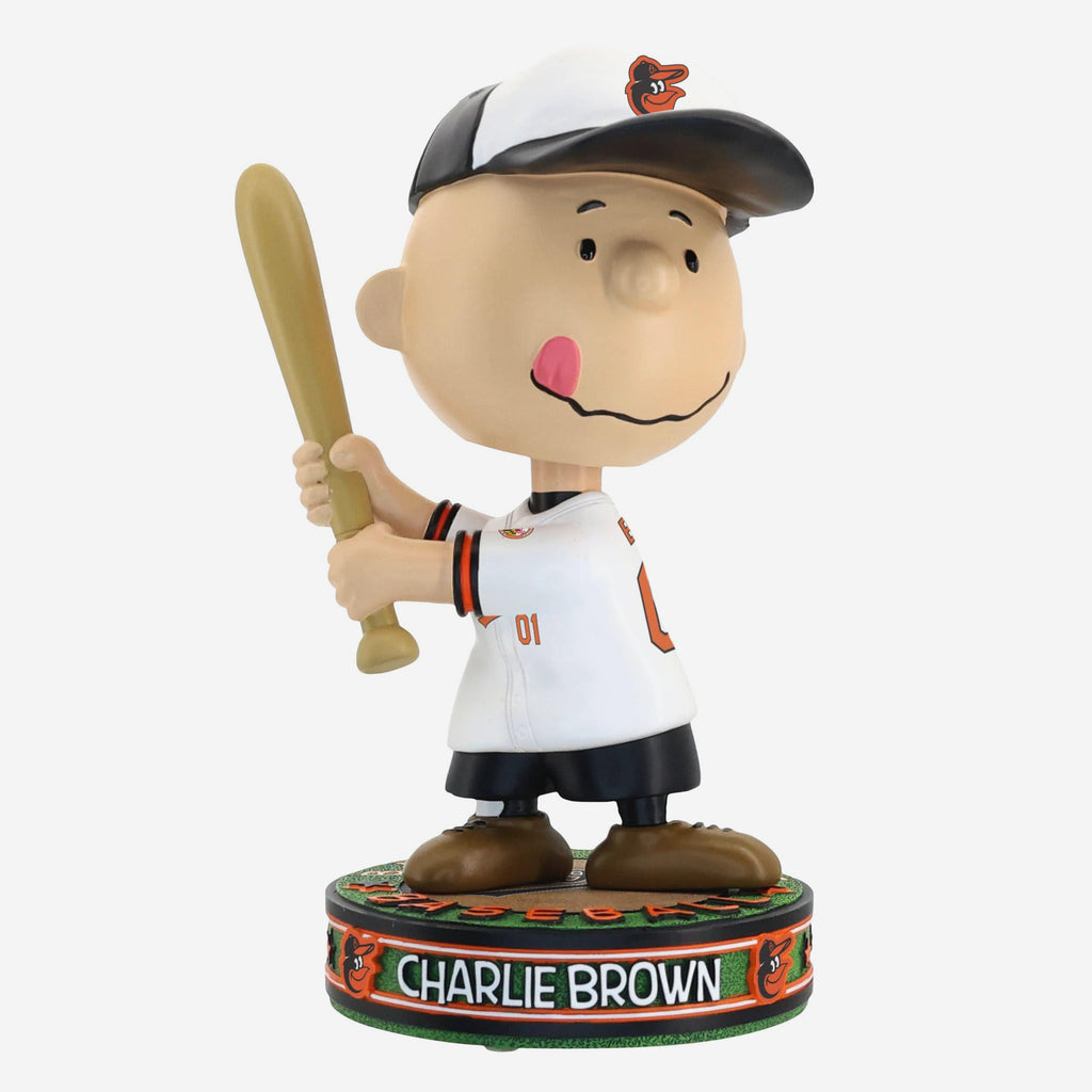 Baltimore Orioles Charlie Brown Peanuts Batting Bighead Bobblehead FOCO - FOCO.com