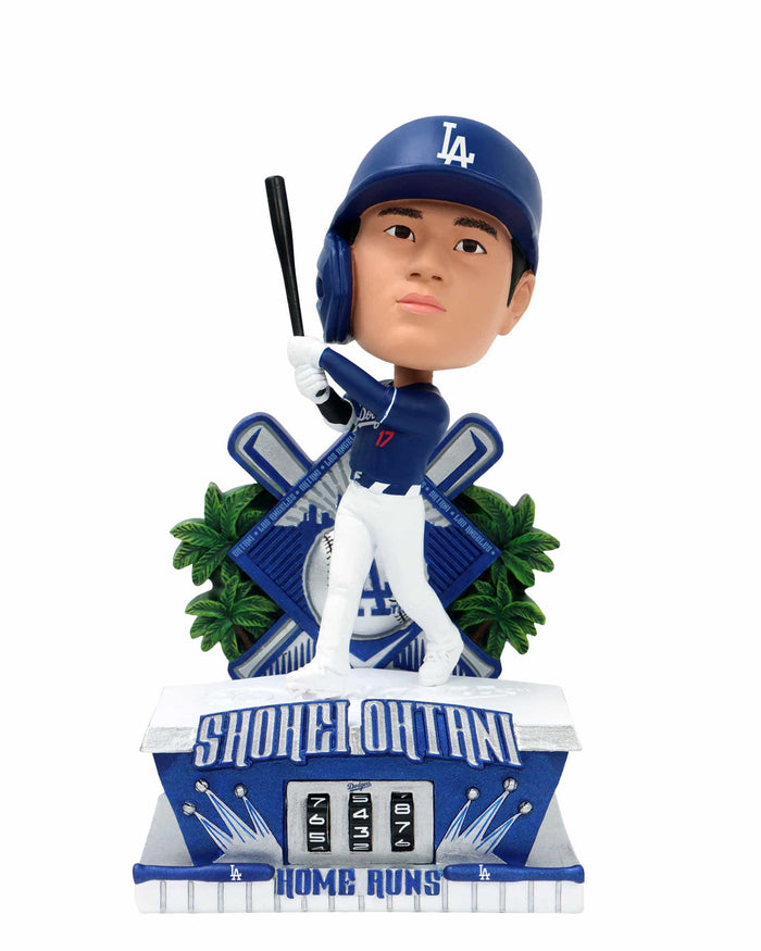 Shohei Ohtani Los Angeles Dodgers Blue Uniform Home Run Counter Medium Bighead Bobblehead
