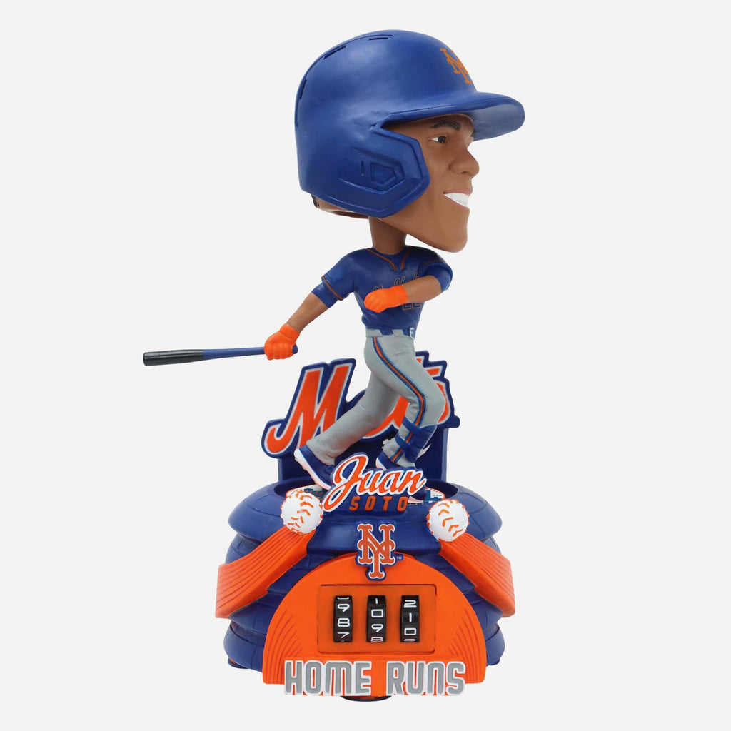 Juan Soto New York Mets Blue Uniform Home Run Counter Medium Bighead Bobblehead FOCO - FOCO.com