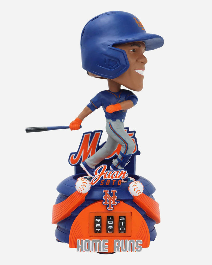 Juan Soto New York Mets Blue Uniform Home Run Counter Medium Bighead Bobblehead FOCO - FOCO.com