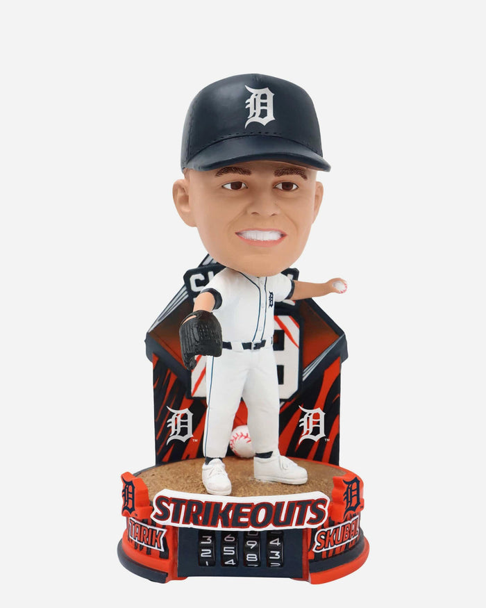 Tarik Skubal Detroit Tigers Strikeout Counter Medium Bighead Bobblehead FOCO - FOCO.com