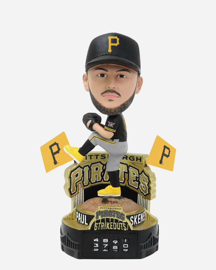 Paul Skenes Pittsburgh Pirates Strike Out Counter Medium Bighead Bobblehead FOCO - FOCO.com