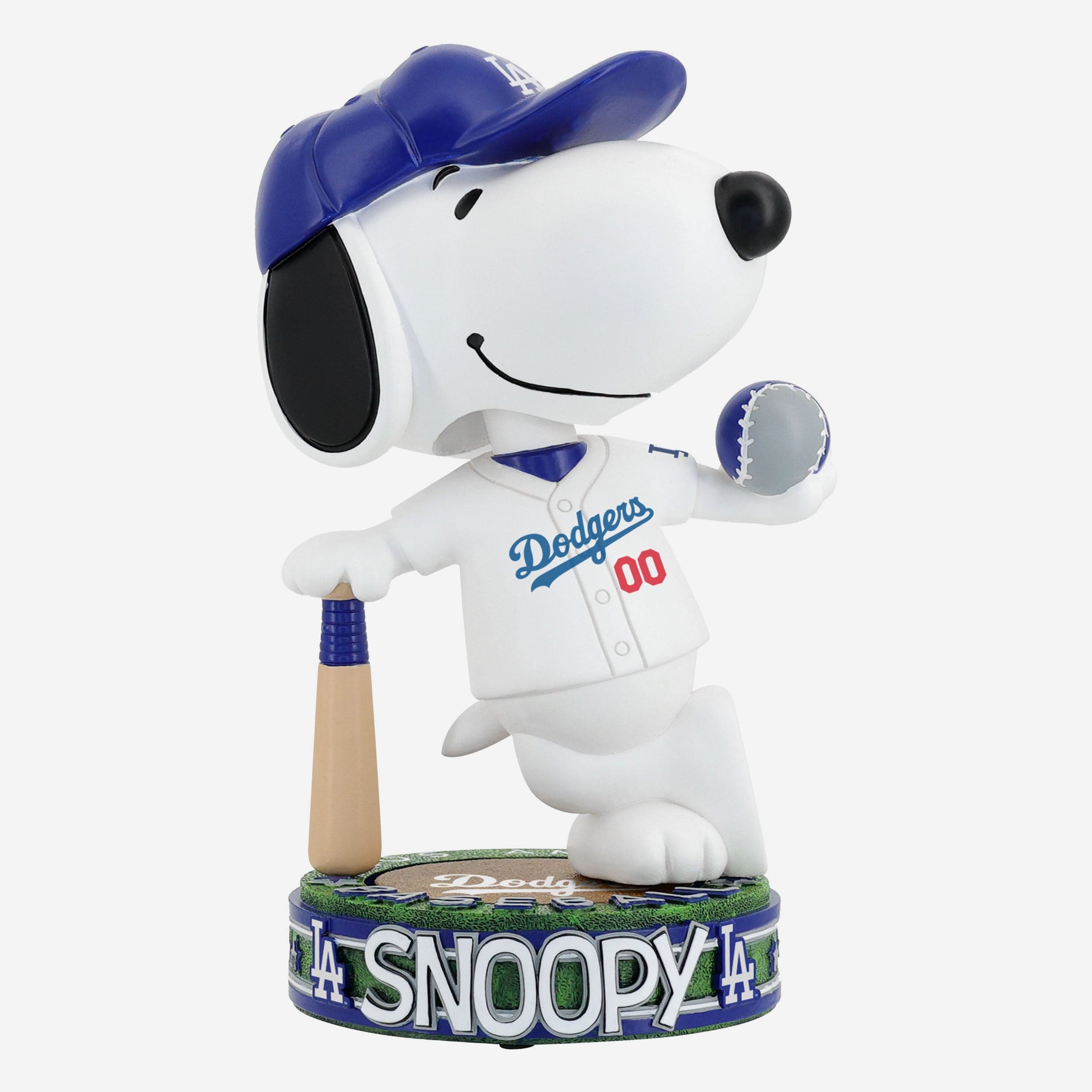 Los Angeles Dodgers Snoopy Peanuts Batter Up Bighead Bobblehead FOCO