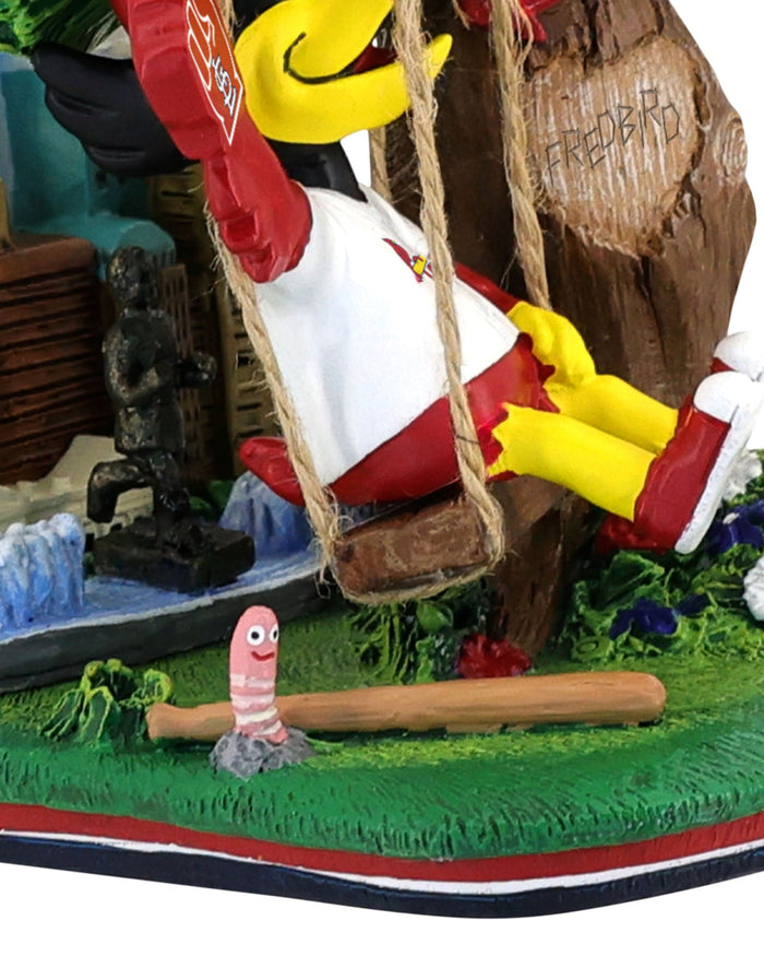Fredbird St Louis Cardinals City Park Swing Mini Bobblehead FOCO - FOCO.com